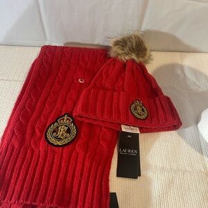 Ralph Lauren hat / scarf set new with tag